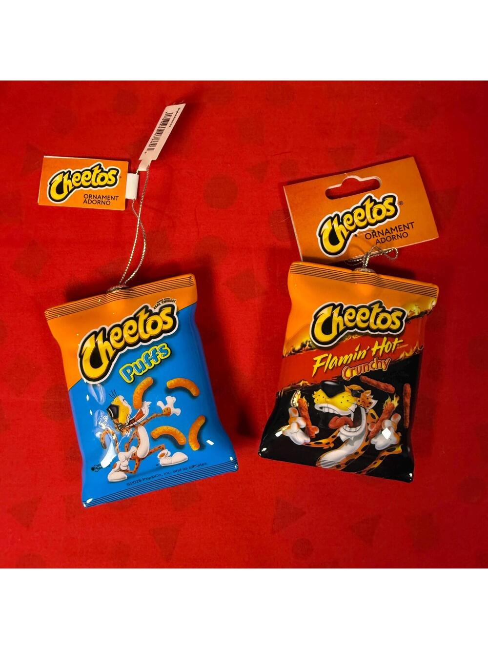 Cheetos Ornaments - Ruz - Your Choice of Puffs or Flamin’ Hot Crunchy